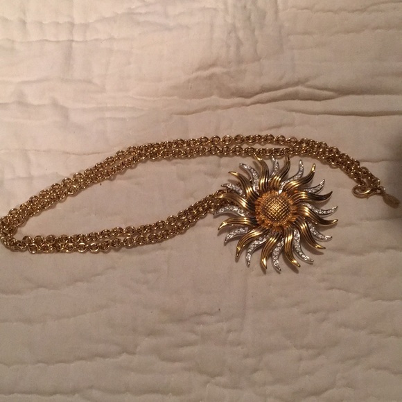 Kenneth Jay Lane Jewelry - Kenneth Jay Lane Sun Pendant/Brooch
